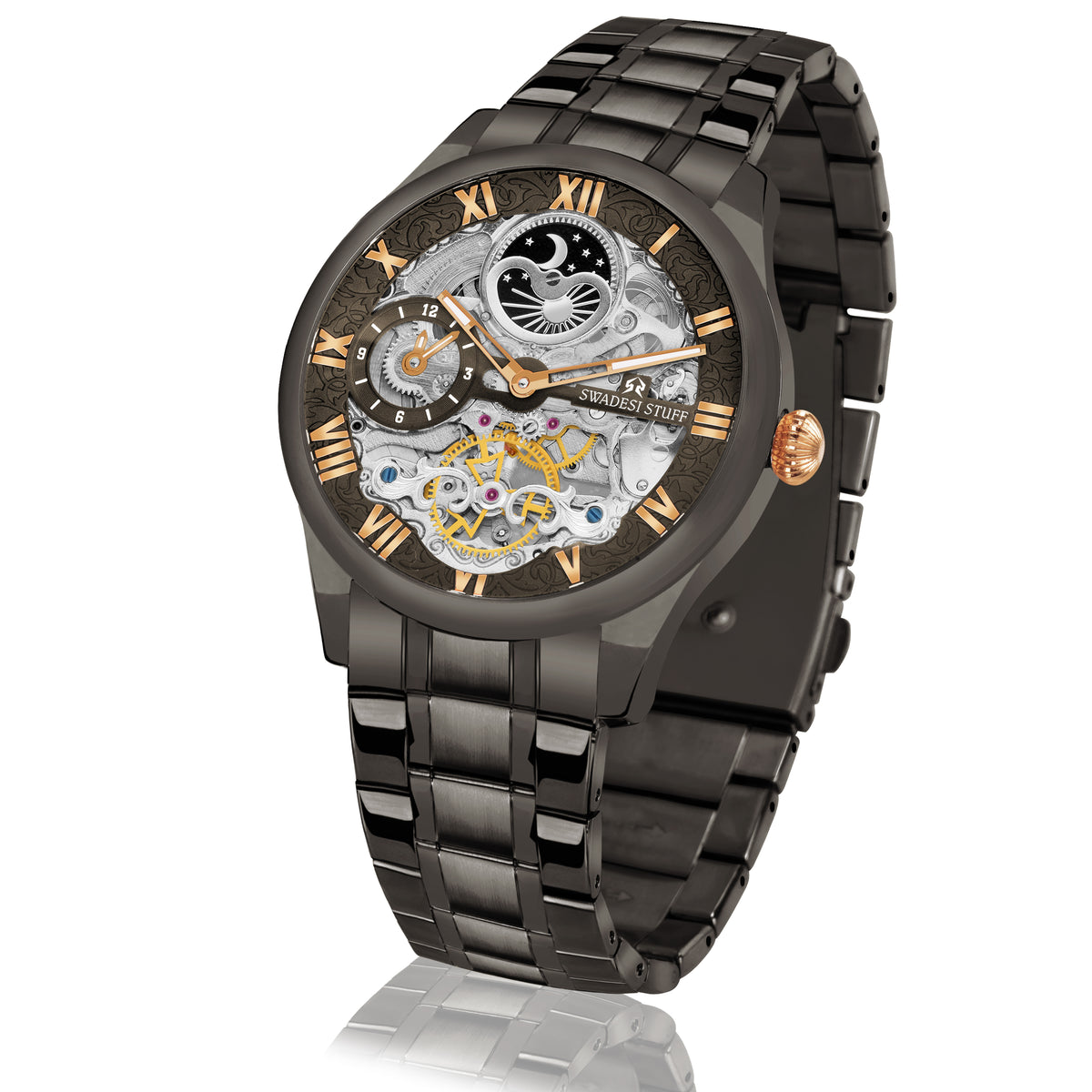 Aristocracy - Gun Metal - Premium Automatic Watch For Men