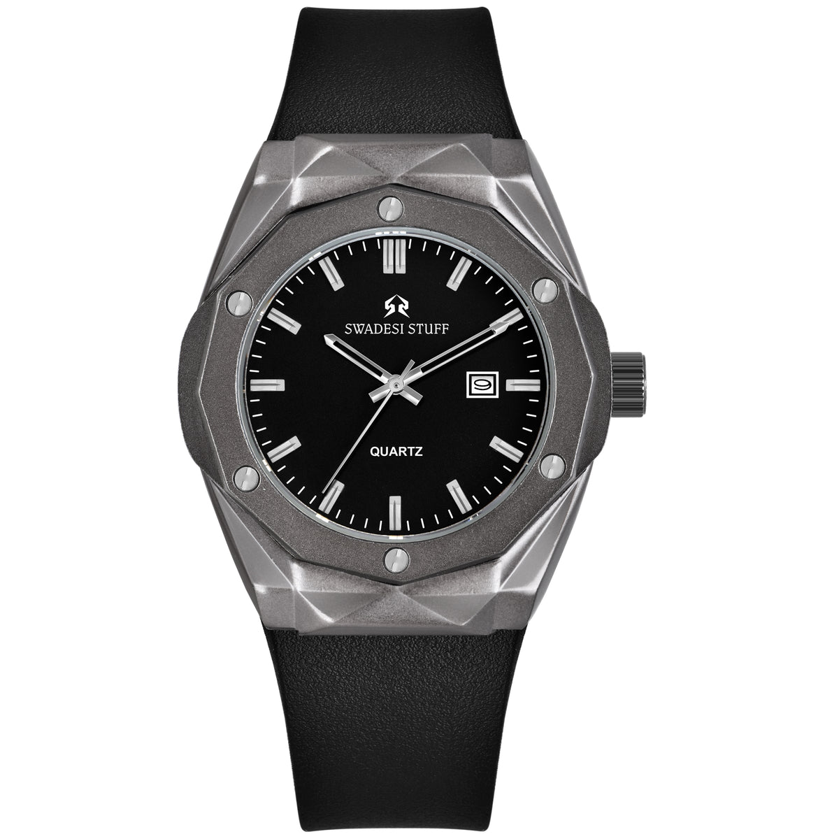 Aegis - Black - Premium Silicone Strap Watch For Men