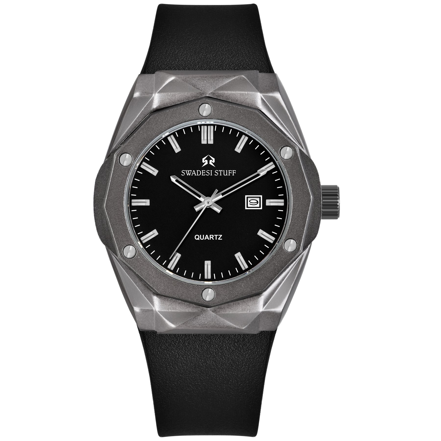 Aegis - Black - Premium Silicone Strap Watch For Men