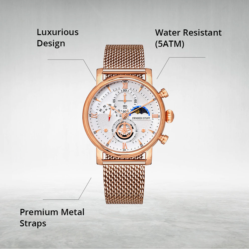 Cognoscenti - Rose - Premium Metal Watch For Men