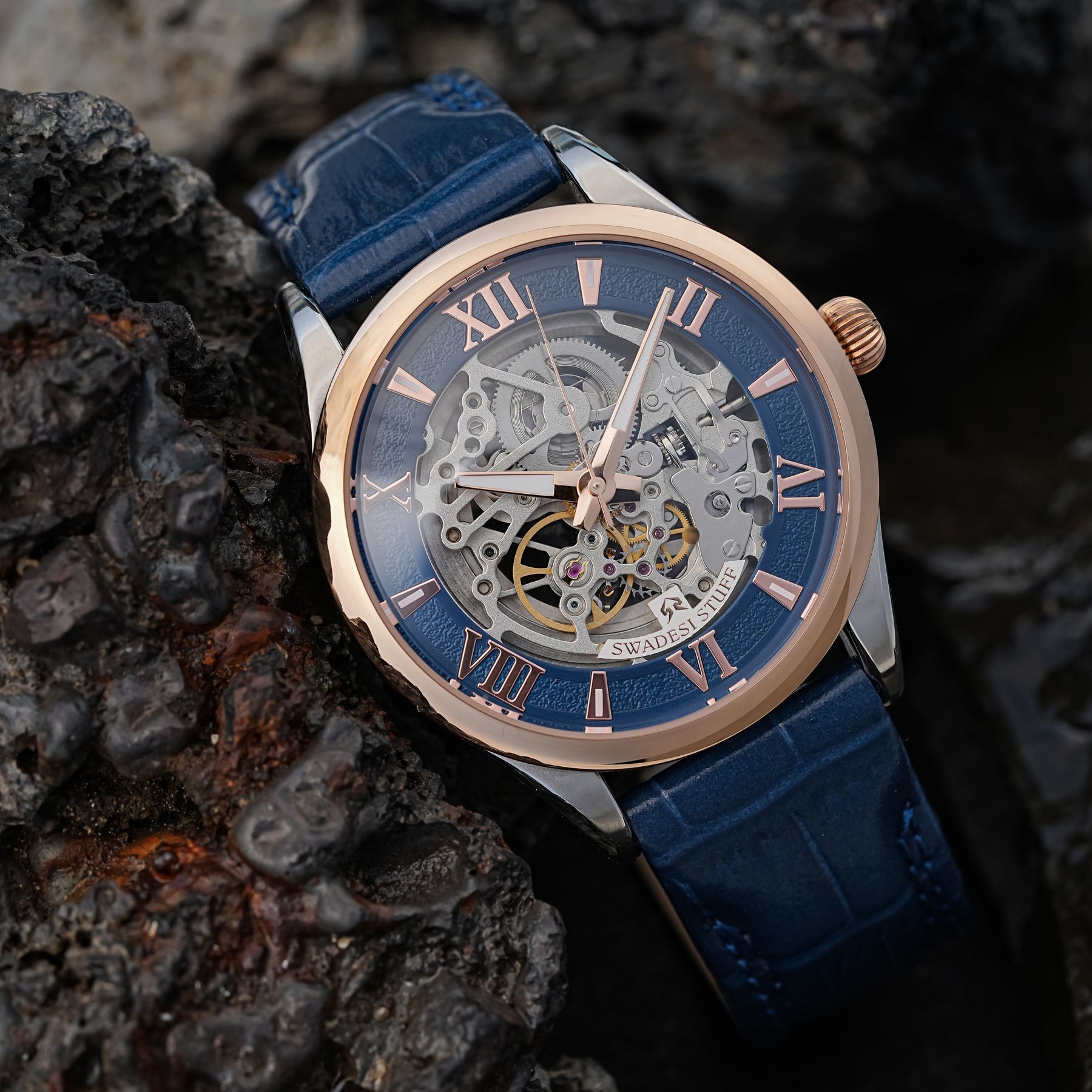 Glitterati - Blue - Premium Automatic Watch For Men