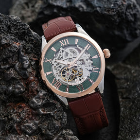 Glitterati - Brown - Premium Automatic Watch For Men