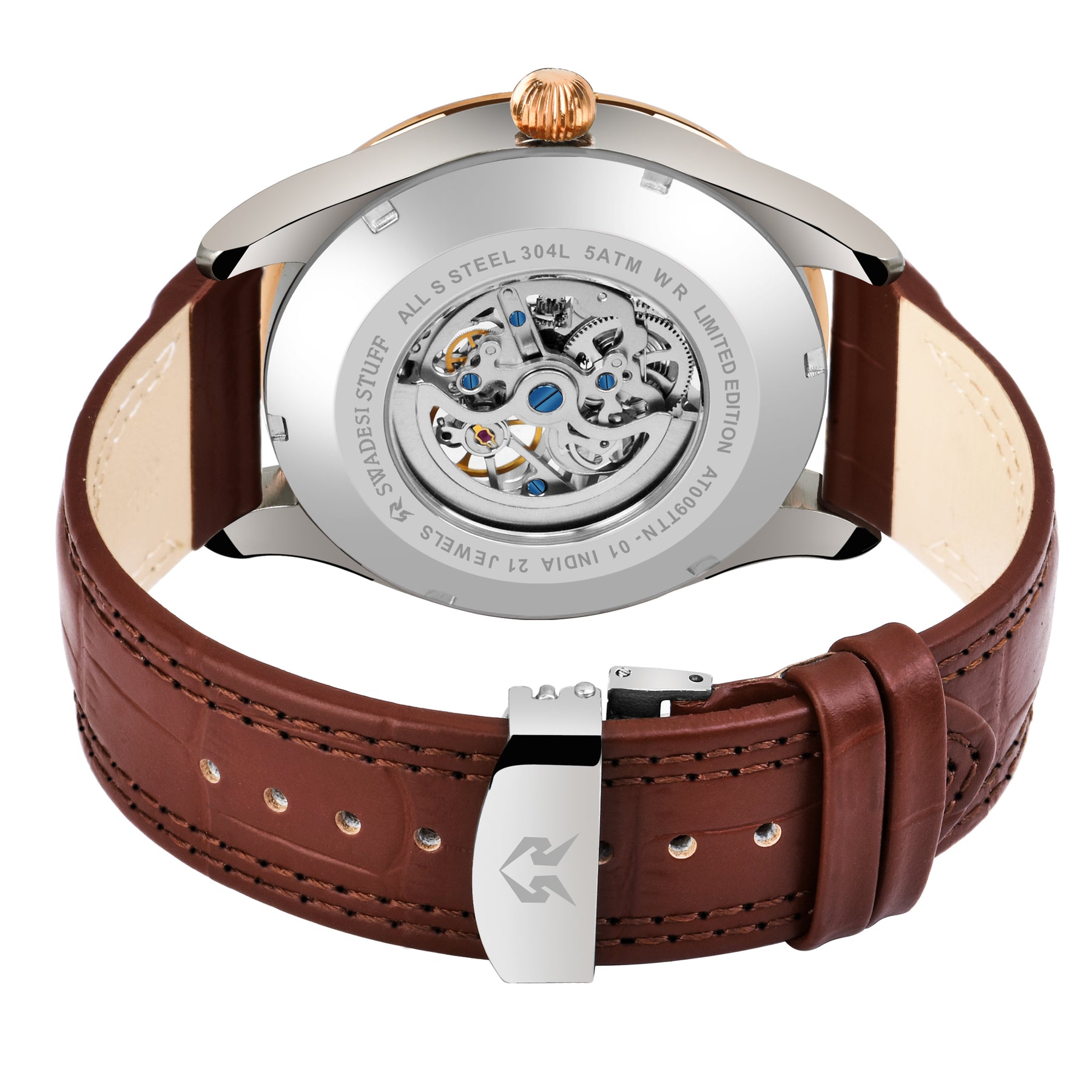 Glitterati - Brown - Premium Automatic Watch For Men