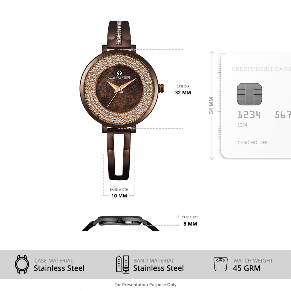 Charm - Brown - Premium & Luxurious Watch For Women