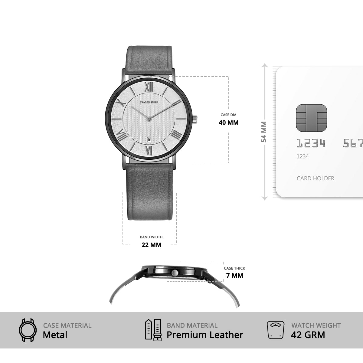 Gallant Knight - Grey - Premium & Luxurious Watch For Men