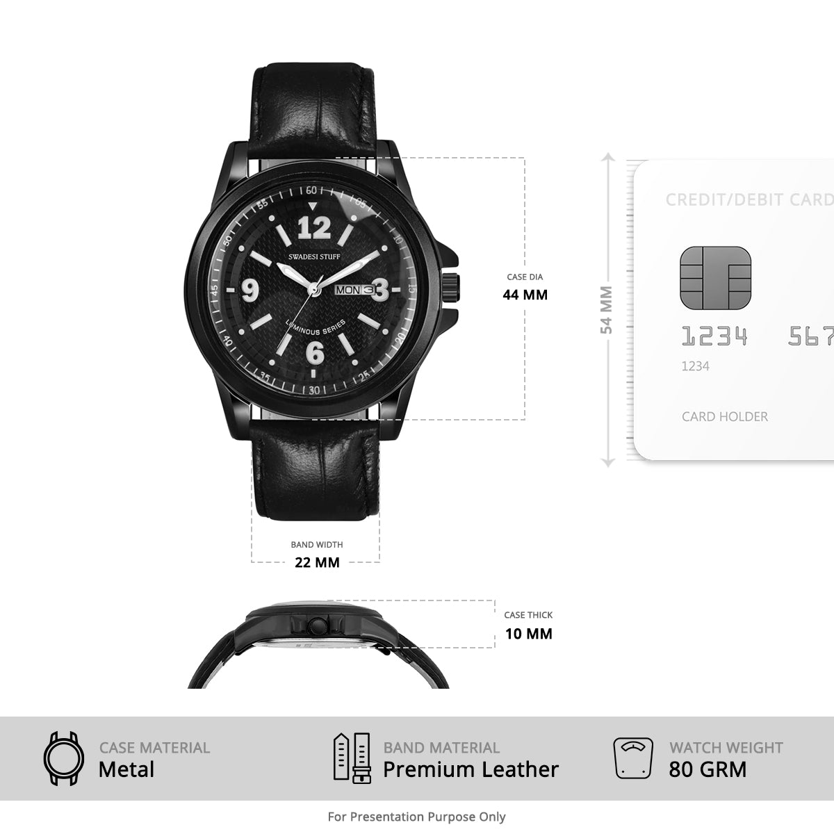 Maestoso - Black - Premium & Luxurious Watch For Men