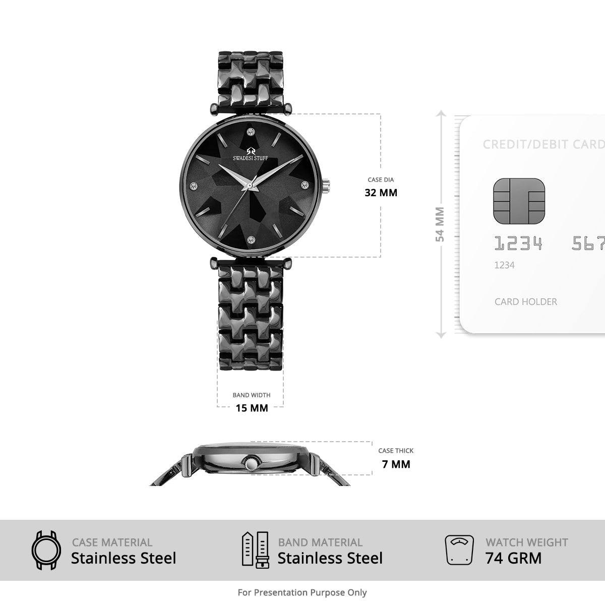 Antique Harmony - Gray - Premium & Luxurious Watch For Women