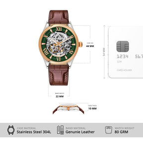 Glitterati - Brown - Premium Automatic Watch For Men